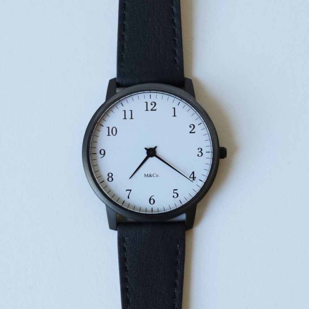 M&Co. Black Bodoni Watch 40mm